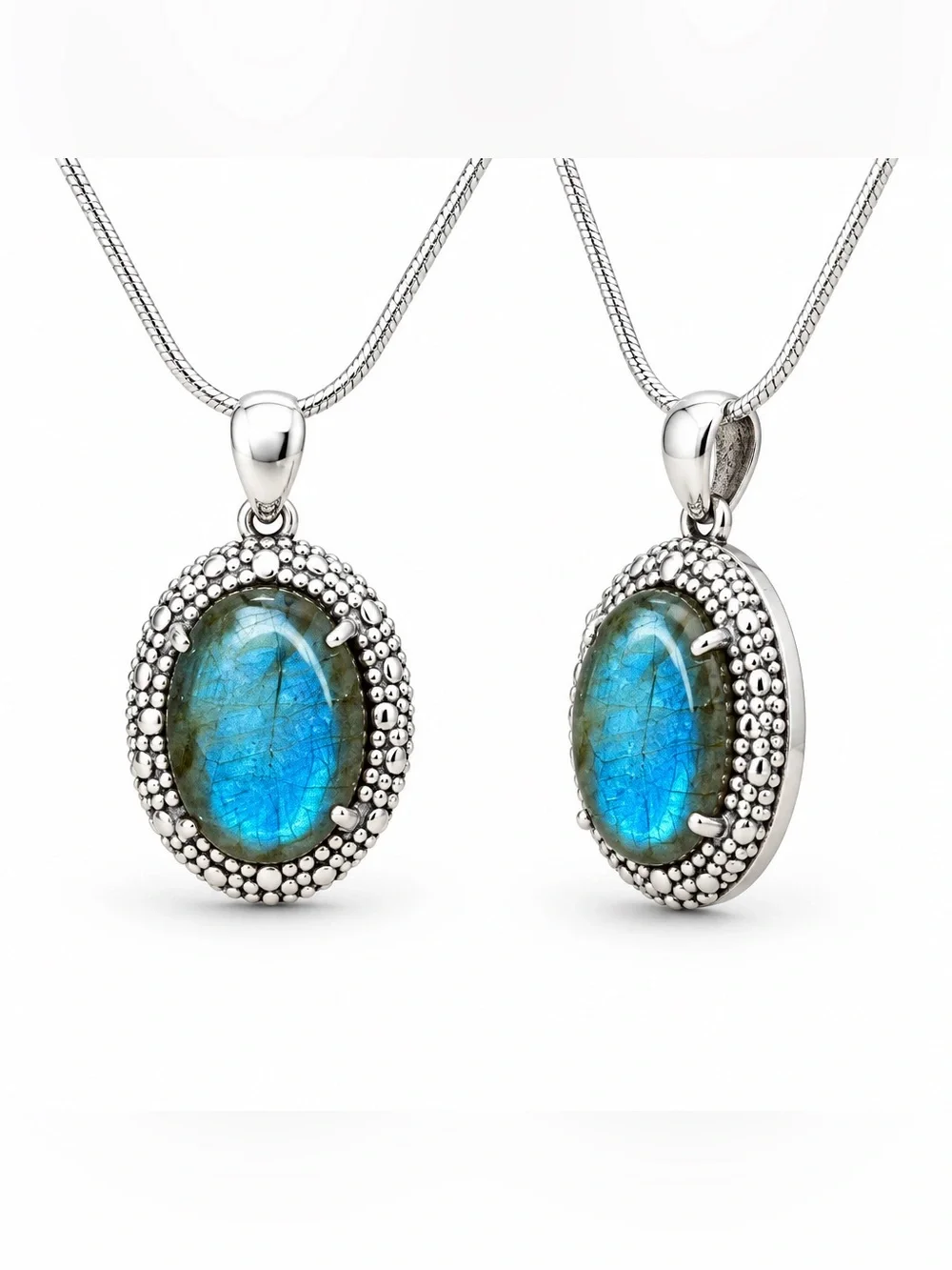 NEW! Labradorite & Sterling Silver Necklace